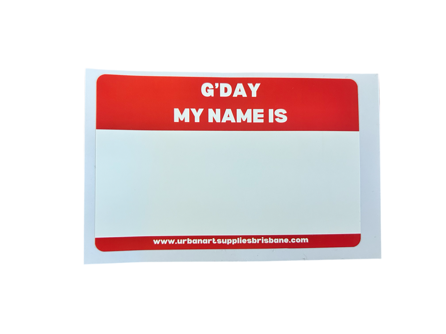Gday My Name Is (Red) - Egg Shell Stickers Pack Of 50