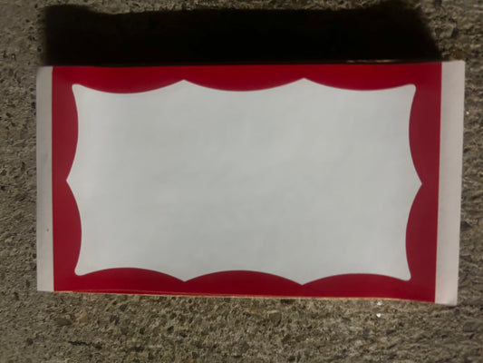 Red Wavy- Eggshell Sticker Pack